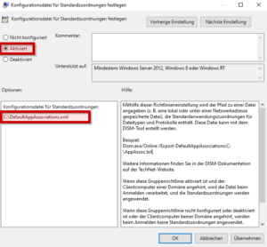 Standard-Dateizuordnungen auf Terminalserver für alle Benutzer ...