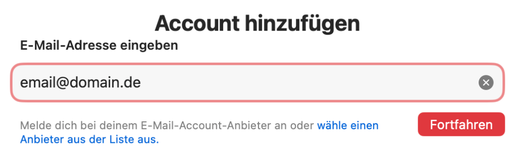 Schritt 3: E-Mail-Adresse eingeben