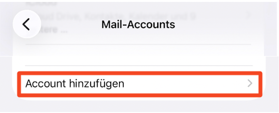 Schritt 4: Account hinzufügen
