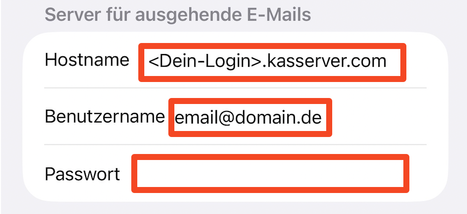 Schritt 9: Servereinstellungen konfigurieren ausgehende