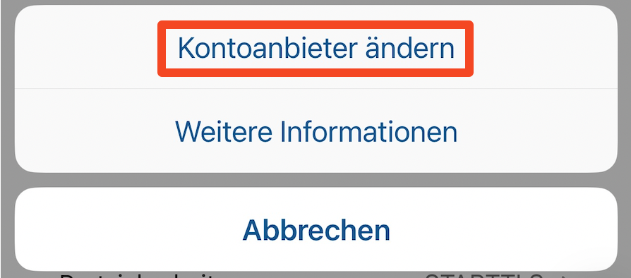 Schritt 6: Anbieter ändern
