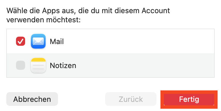 Schritt 7: Apps auswählen